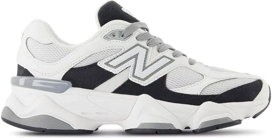 NEW BALANCE 9060 Reflection Jet Black White GC9060RB Authentic Women's Sneaker Mesh-Suede Round Toe Lace-Up Comfortable Youth Sizes, Casual Sport