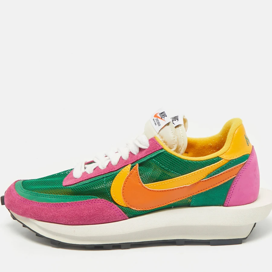 Nike x Sacai LD Waffle Size 42.5 Multicolor Leather, Mesh and Suede Low Top Sneakers