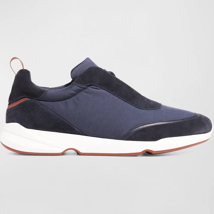 Loro Piana Men's Modular Walk & Wind Suede Sneakers