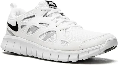 Nike Kids - Free Run 2 "Wolf Grey" sneakers - kids - Calf Leather/Rubber/Fabric/Fabric - 7 Kids - White