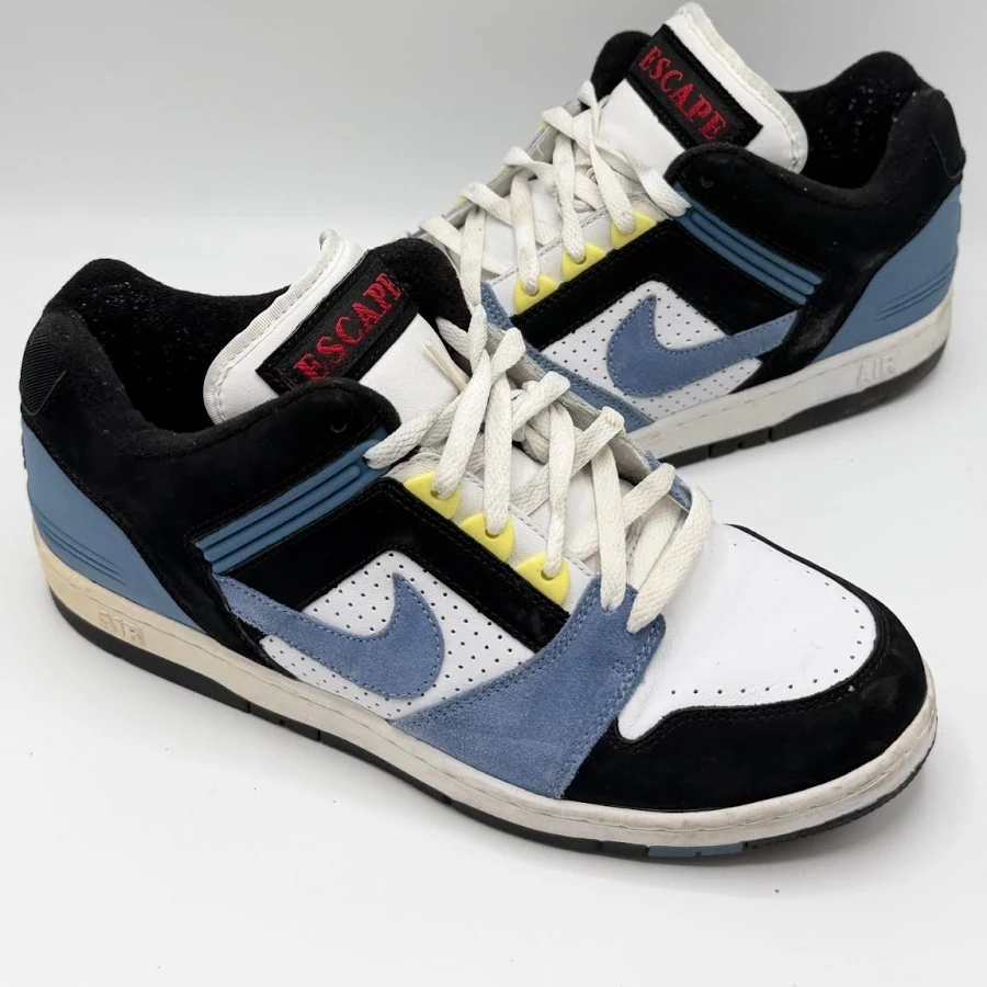 Nike Air Force 2 Low Escape White Blue Black 312488-141 Mens Size 12