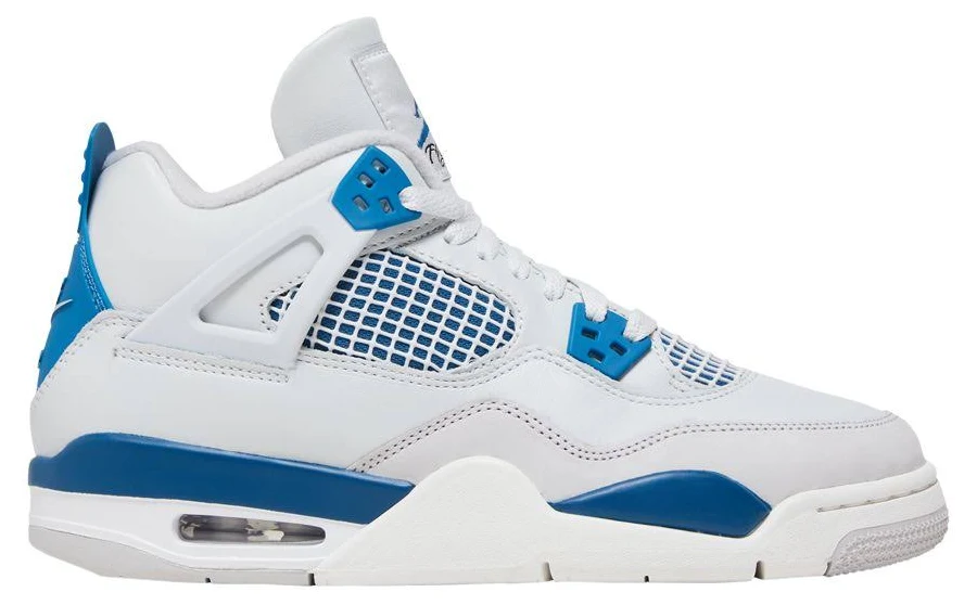 Air Jordan Kids' 4 Retro Military Blue