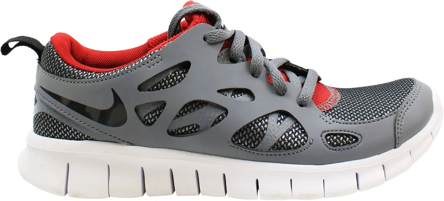 Nike Free Run 2 GS Schnüren graue synthetische Kinder Trainer 443742 035