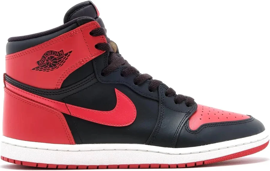 Air Jordan 1 Retro High '85 OG Bred (2025) Leather Basketball Shoes, Sports Footwear for Sports & Outdoor Activities