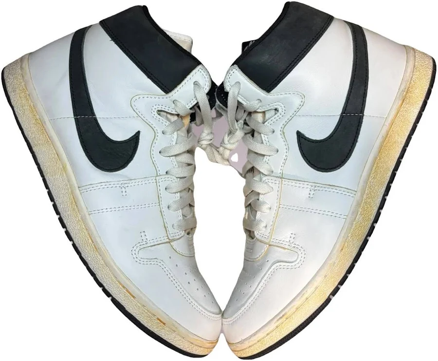Nike Air Ship High-Top Leather Trainers White Black Size 11 US