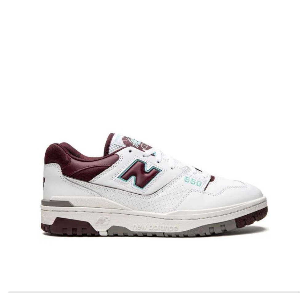 new balance 550 - burgundy/cyan