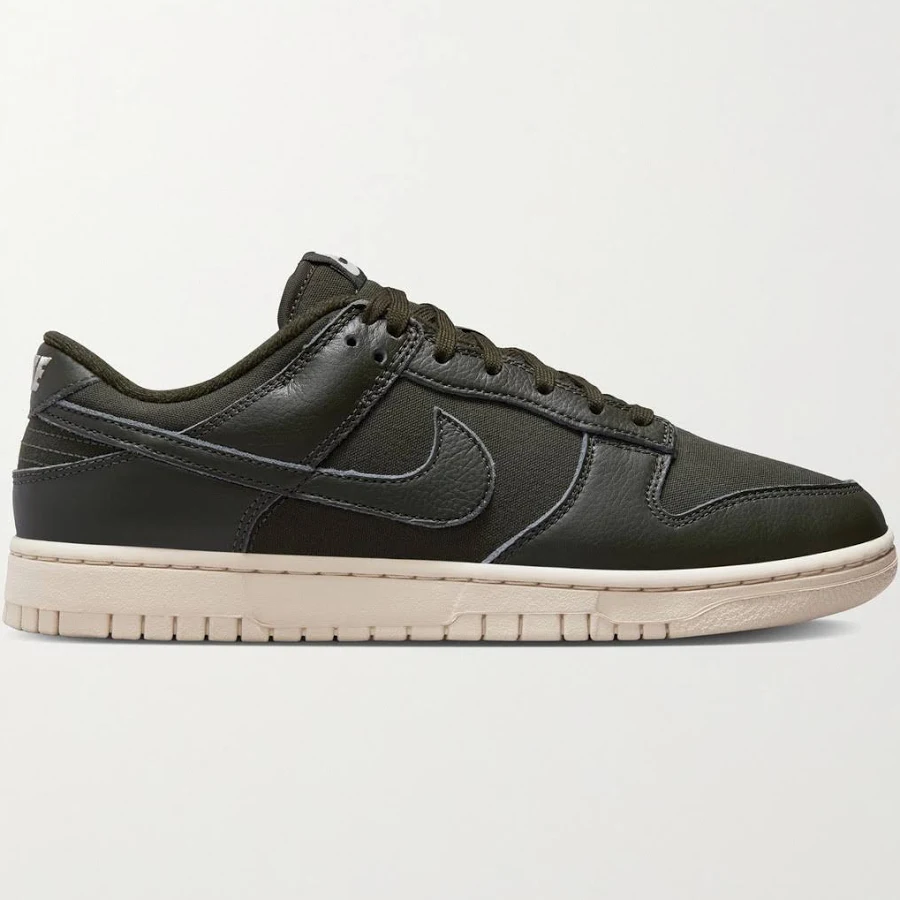 Nike Dunk Low Retro PRM NBHD Leather-Trimmed Canvas Sneakers - Men - Green Sneakers - US 6