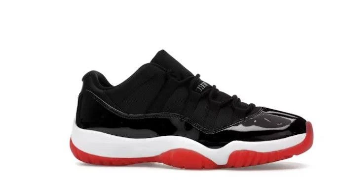 Jordan 11 Low Top Bred Black / 8