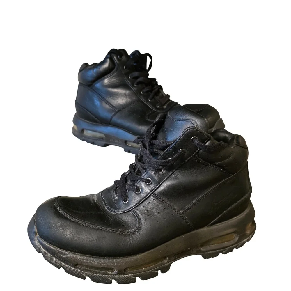 Nike ACG Air Max Goadome Black Leather Hiking Boots 865031-009 Mens Size 9