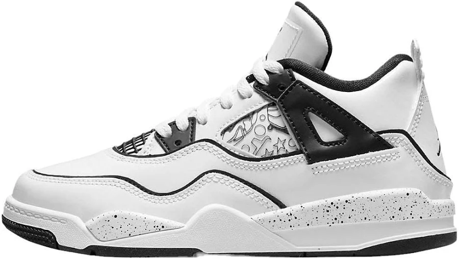 Jordan 4 Retro High Top Women Sneakers - Black/white