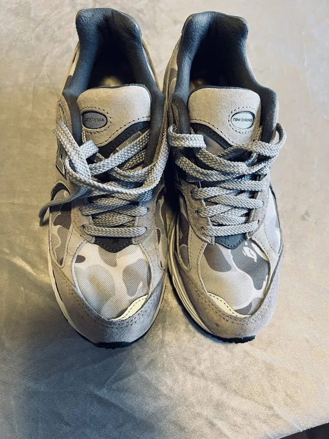 Size 5.5- Balance Bape X 2002r Apes Together Strong - Grey Camo