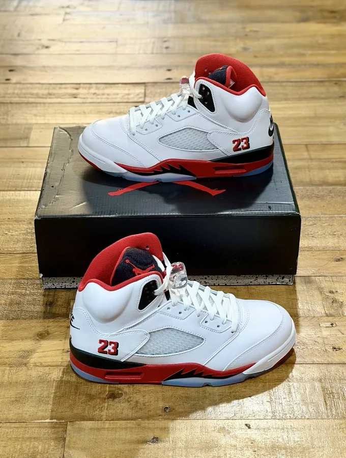 Air Jordan 5 Retro Fire Red 2025 Full Family Sizes Men’s Women’s Kids Brand