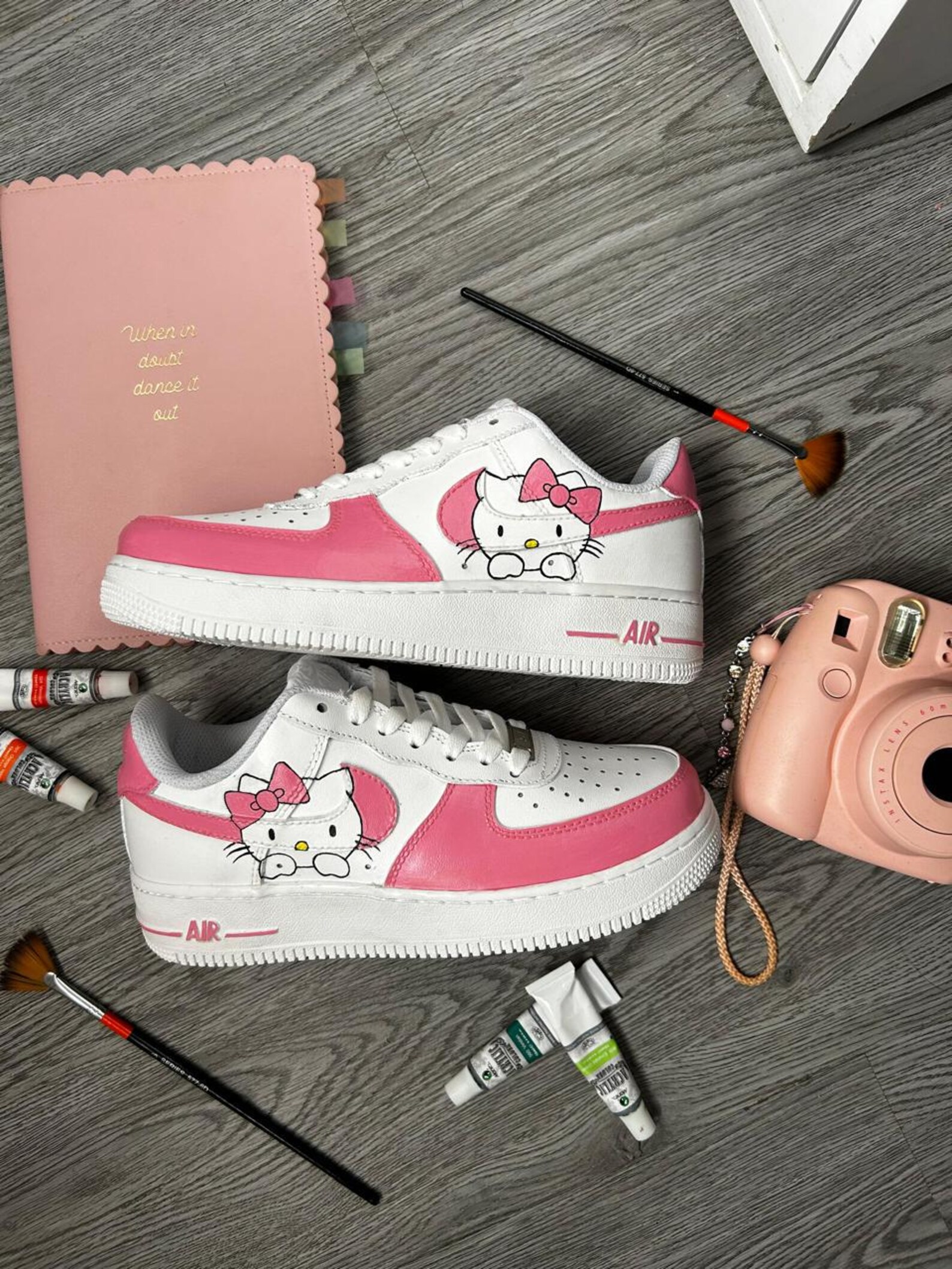 Hello Kitty Custom Air Force 1 | Hand Painted Cute Anime Shoes | Pink Kawaii Sneakers | Personalized Gift | Custom Nike AF1