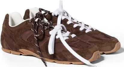 New Balance x Miu Miu 530 Sl Technical Fabric and Suede Sneakers