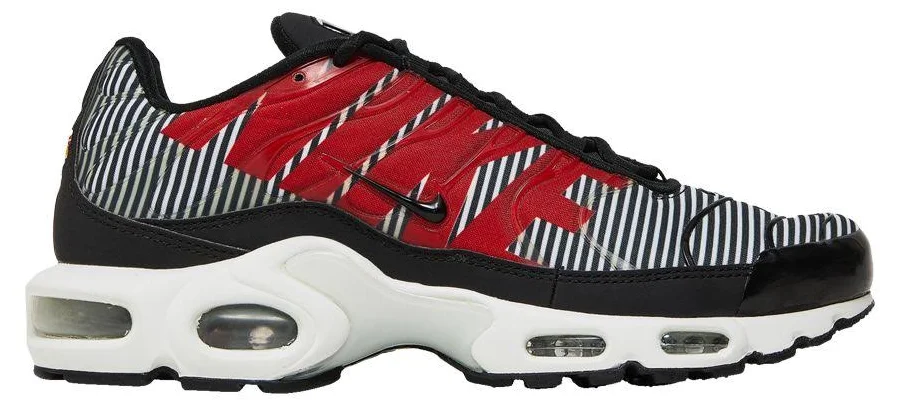 Mens Nike Air Max Plus Striped Black White
