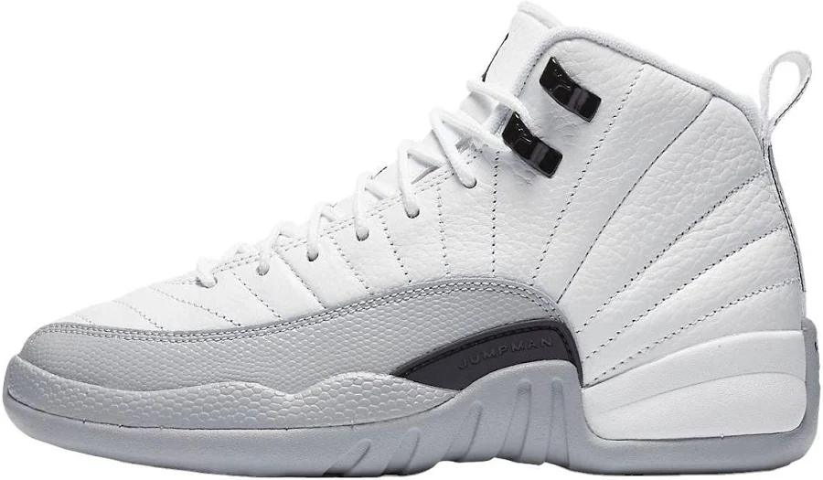 Jordan 12 Retro High Top Men Sneakers - Wolf Grey/black-wolf Grey-wht