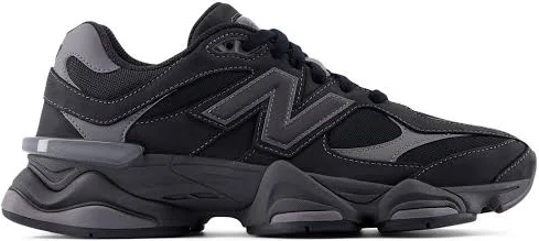 New Balance Unisex 9060 in Black/Grey Leather