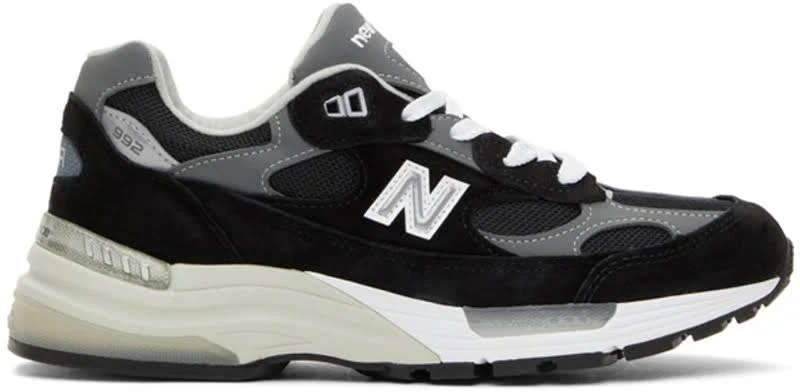 Usa 992 Mesh Suede Low Top Sneakers In Black
