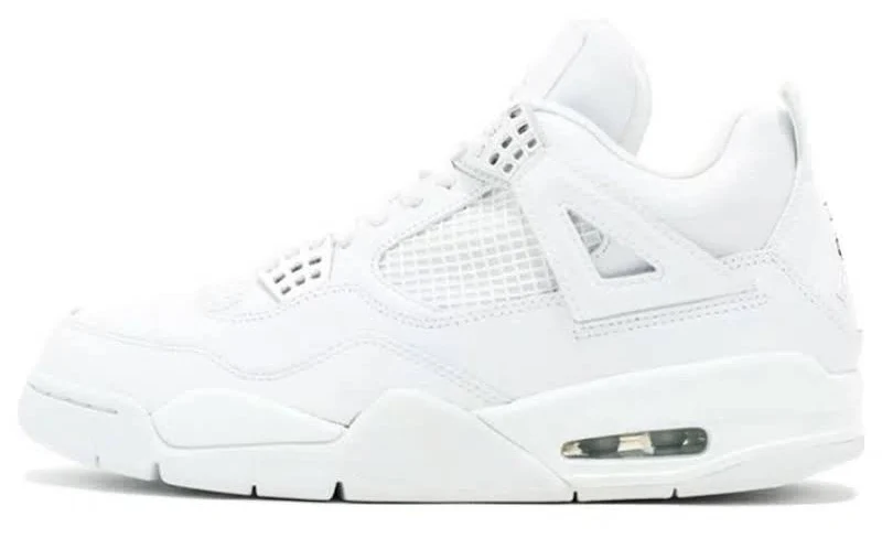 4 Retro 'pure $' In White