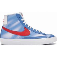 Nike Men's Pacific Blue/White/University Red Blazer Mid 77 Red Sneakers In