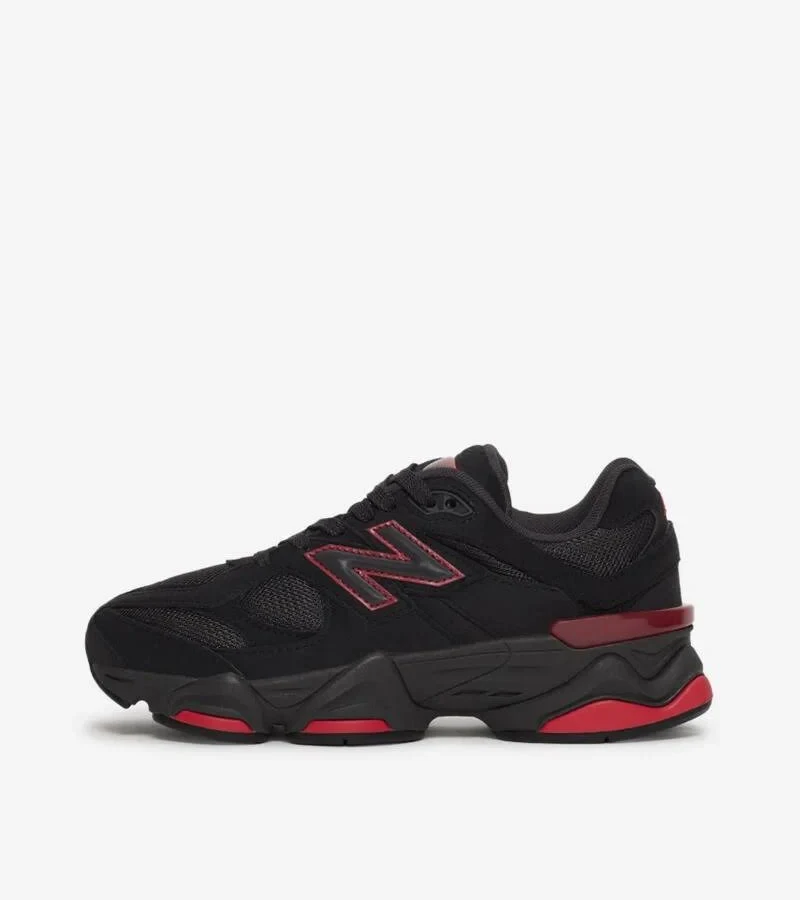 Balance 9060 Bred Black Red Retro Sneakers Gc9060jr Gs Size 7y