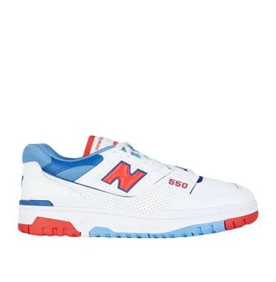 New Balance 550 Man Sneakers White Size 8.5 Soft Leather, Textile fibers