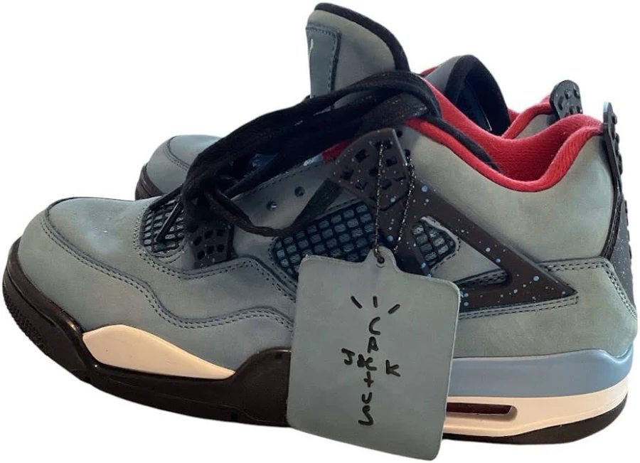 Jordan Shoes | Air Jordan 4 Retro Travis Scott “Cactus Jack” Sneaker Size 9.5 | Color: Black/Blue | Size: 9.5 | Ceeteehk's Closet
