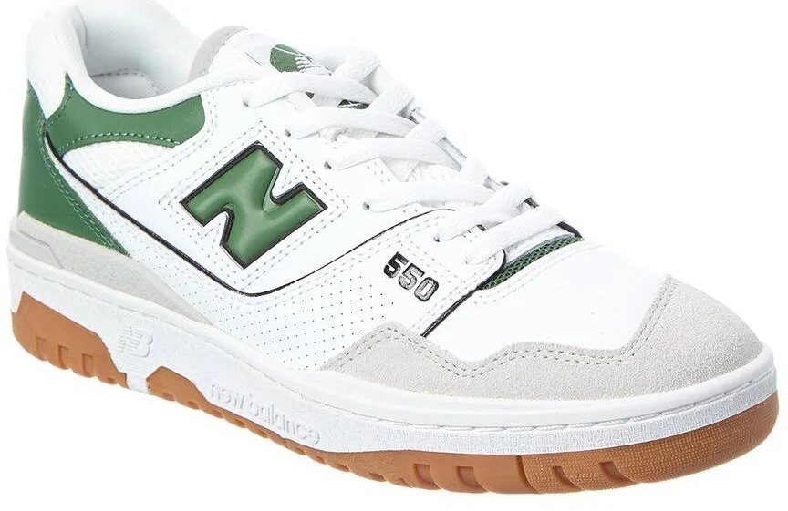 New Balance 550 Leather Sneaker, Green / 8
