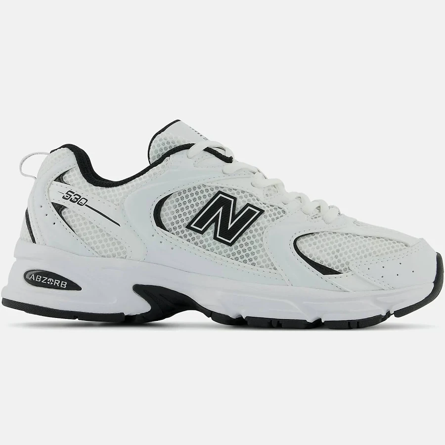 Balance 530 Mr530ewb White/black Width D Lyfestyle Shoes Men's Women's