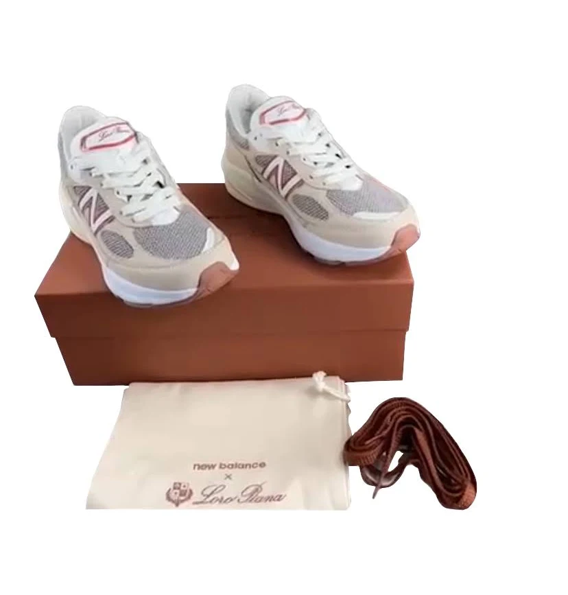 Loro Piana x New Balance Beige Raw Cashew 990V6 Sneakers Size 39