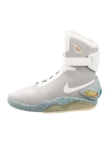 Nike MAG Back to the Future Athletic Sneakers in Silver, Men's US 12 | 12