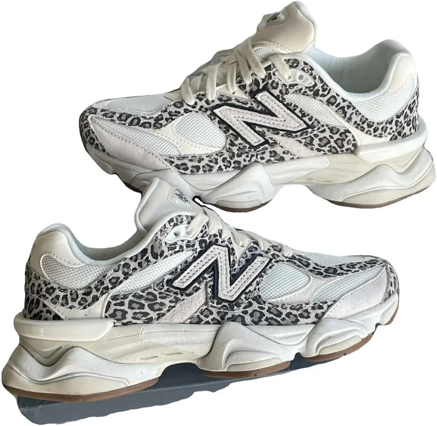 New Balance 9060 Trainers Leopard Print Leather Size 38 EU