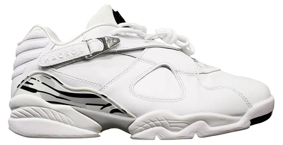 Jordan 8 Retro Low "metallic Silver" Men Sneakers - White
