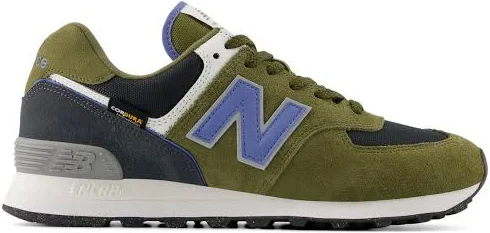 New Balance - 574 logo-detail sneakers - unisex - Calf Suede/Fabric/Rubber - 8.5 - Green