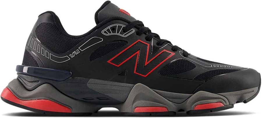 New Balance 9060 'Black Red' | Men's Size 8