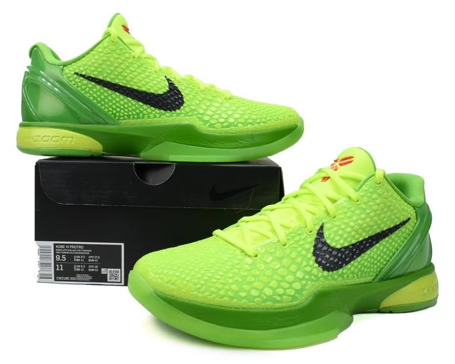 Grinch Kobe 6 Protro Men's Size Us (7-12)