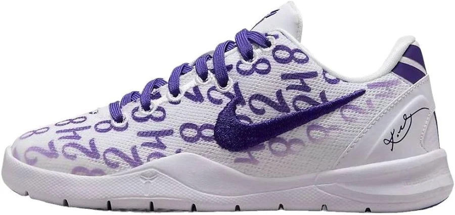 Nike Kobe 8 Protro Athletic Women Sneakers - White/court Purple