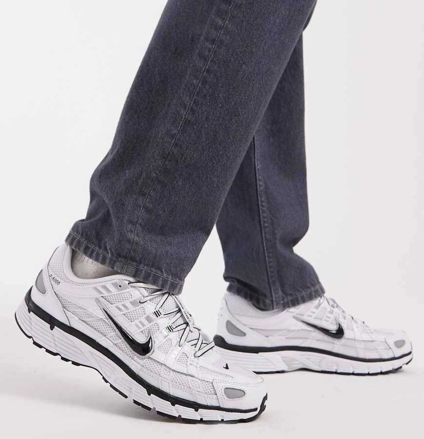 Nike P-6000 sneakers in white and gray