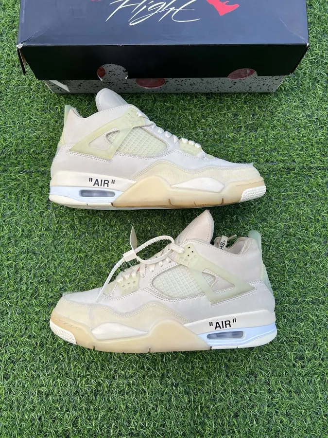 Off White Air Jordan 4 Sail Size 10.5W (9M)