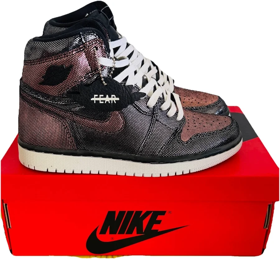 Air Jordan 1 High Fearless Rose Gold Womens 6.5 Cu6690-006 Metallic