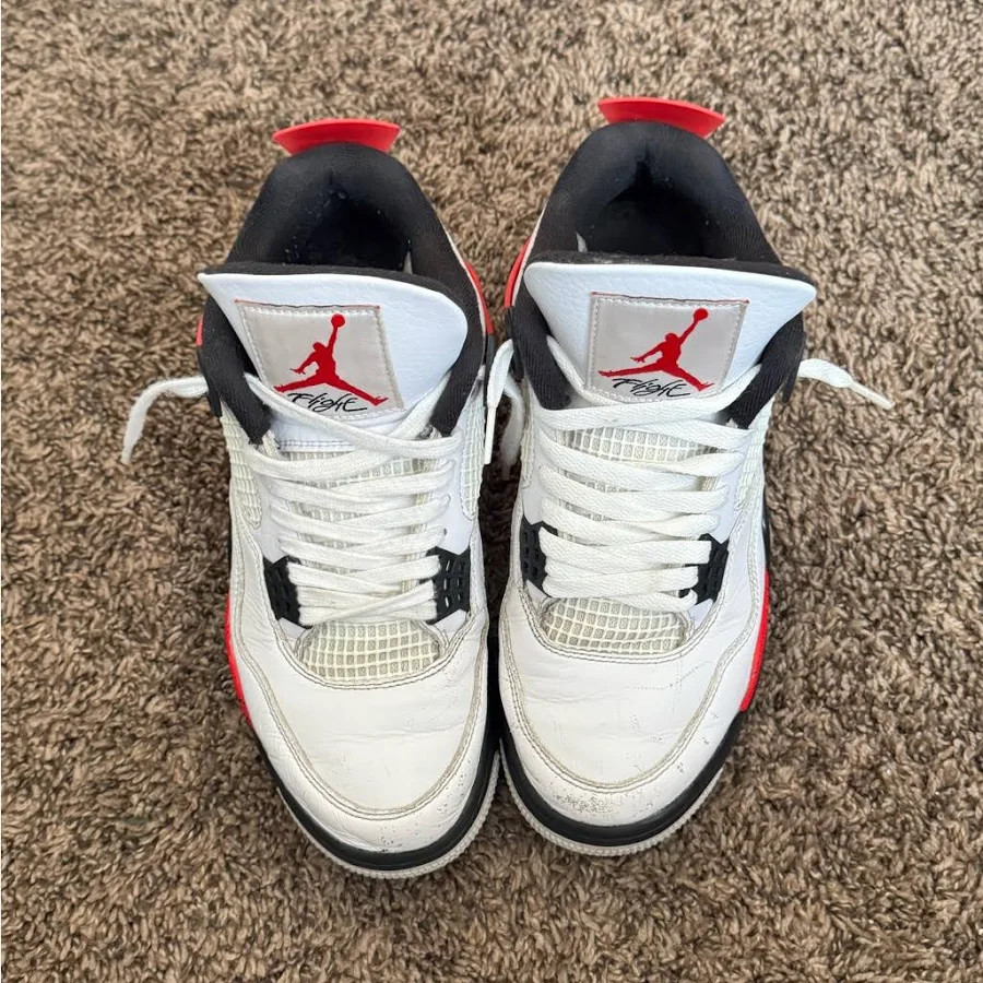 Jordan Shoes | Air Jordan 4 Red Cement | Color: Red/White | Size: 7.5 | Aydenyerenaz's Closet