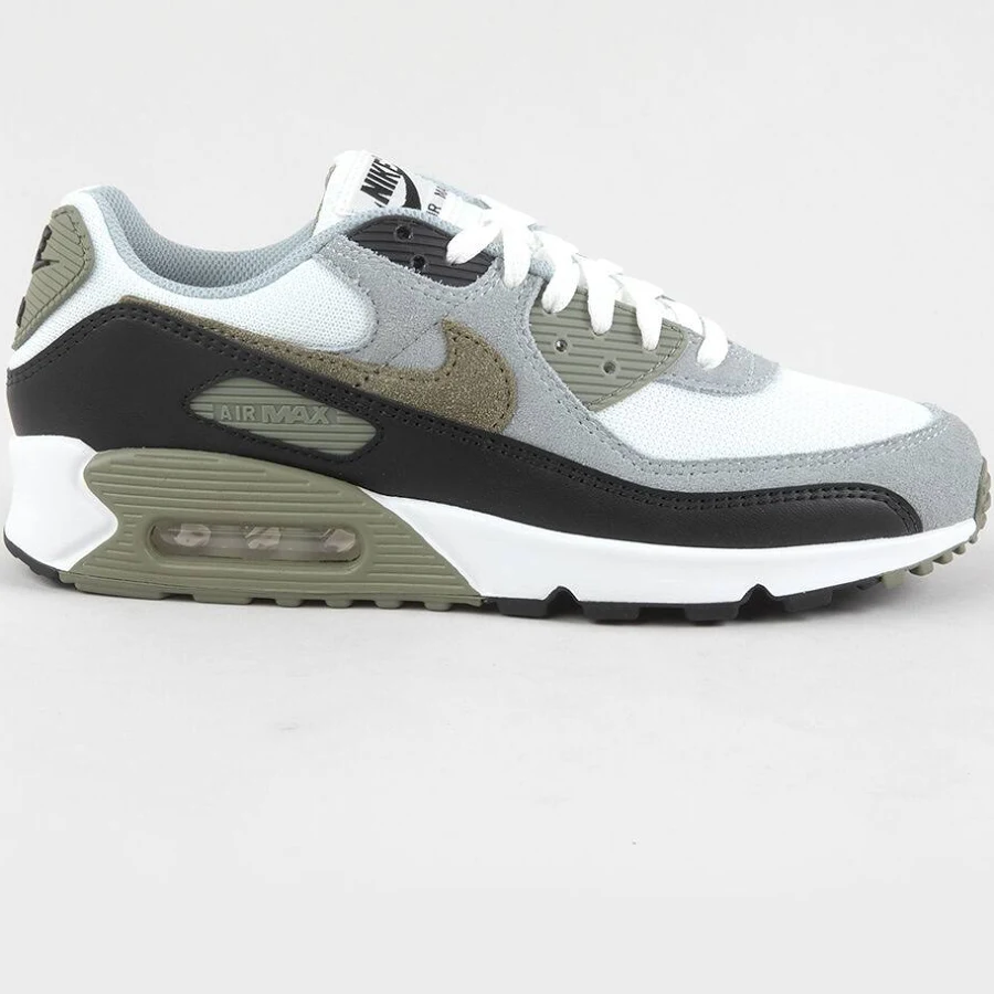 Nike Air Max 90 Mens Shoes - White/olive - Size: 8
