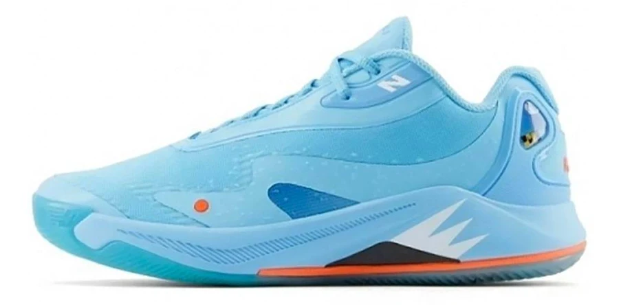 New Balance Kawhi 4 Wave Basketball - White/Sky Blue - BBKLSLV4