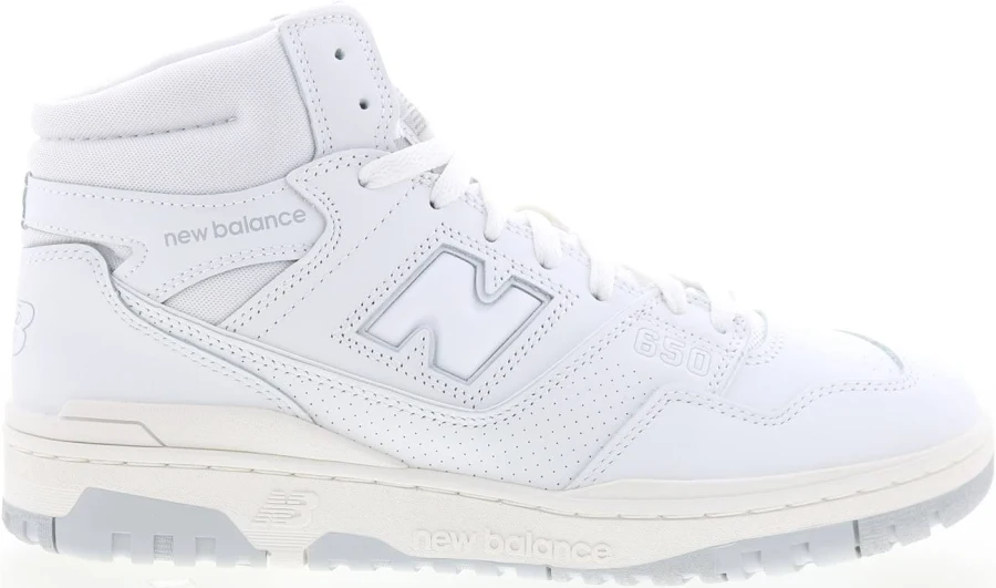 Balance 650r Bb650rww Mens White Leather Lifestyle Sneakers Shoes