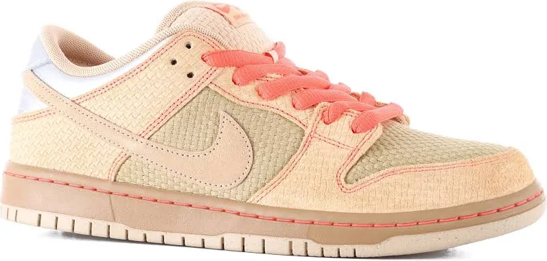 Nike SB Dunk Low Pro SB Skate Shoes - canvas/vanchetta tan-parachute beige-brt crimson 8