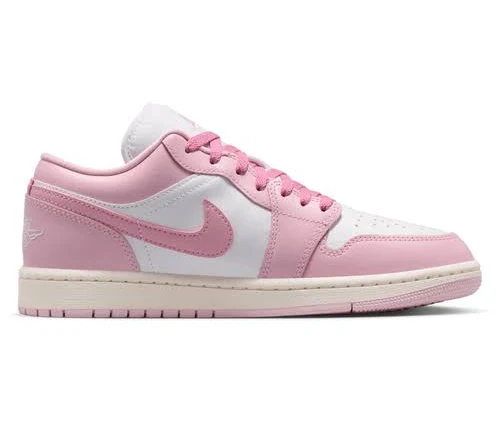 Jordan Womens AJ 1 Low - Basketball Shoes Elemental Pink/Iced Carmine/White Size 11.0