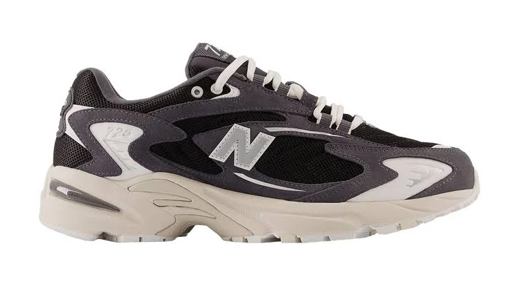 New Balance 725 Black Dark Grey, UK 4.5
