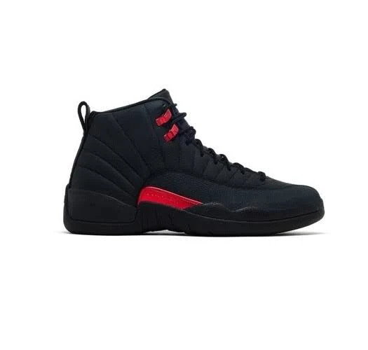 Air Jordan 12 Bloodlines Black/Red High Top Men's Lace-Up Sneakers