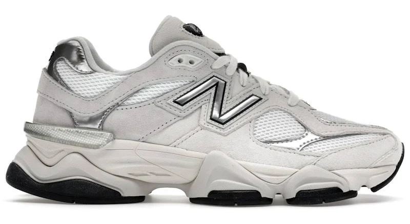 New Balance 9060 White Black Metallic Silver