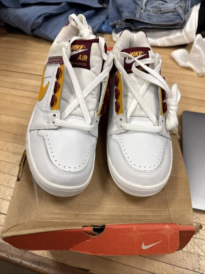 Nike Air Force 2 Low 2003 Size 12 White/del Sol-team Red Fsu Seminole
